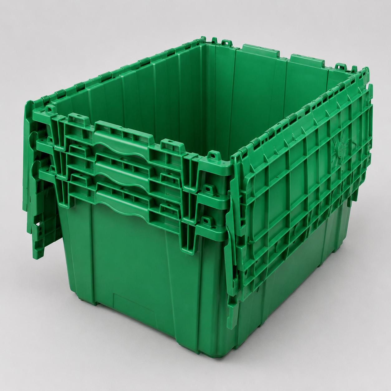 Close-up of stacked Terrox crates